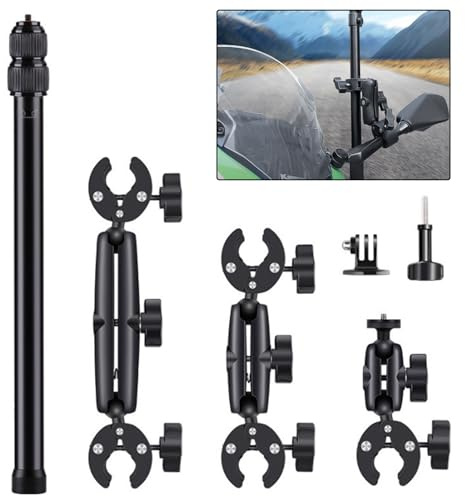 Ysislybin Soporte de Cámara, Soporte para Insta360 x4 Cámara Acción en Motocicleta Kit de Moto para insta360 x4,X3,X2 Soporte de Moto Rotación de 360 Grados Soporte Clamp para Cámara