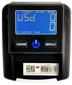 Compteuse de billets, Argent compter la machine banque de détecteur d'argent banc bille Uv/mg ir dd Détecteur test devises contrefait(Zwart)
