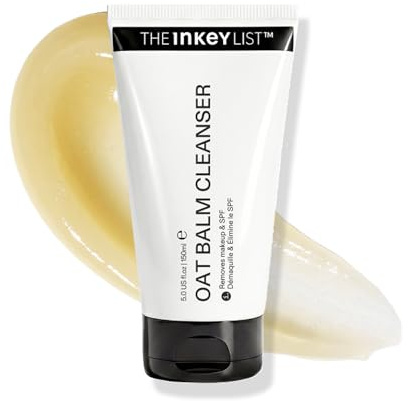 The INKEY List Oat Cleansing Balm 150ml - New & Improved Formula | 5% Oat Kernel Oil and Sea Buckthorn Removes Makeup and Spf in 30 Seconds, Soothing and Supporting The Skin Barrier