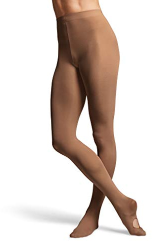 Bloch Dance Girls Contour Soft Adaptatoe Tights, Coffee, Child-Small