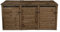 Wheelie bin storage pressure treated garden recycling store lid shed outdoor trash cover (Triple, Without recycling shelf, Brown)