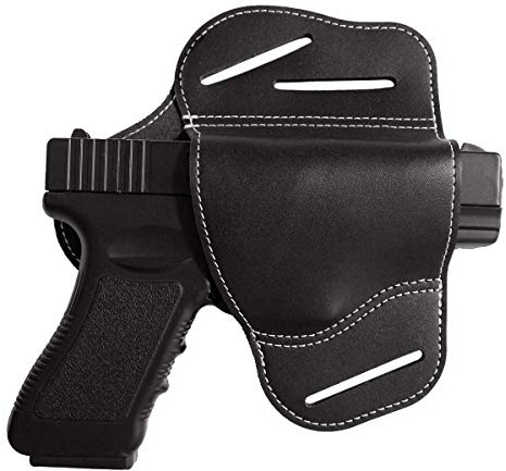 Gexgune IWB Fondina in Pelle, fondine di Pistola per Cinture in Vita Handmade | 3 Slot Pancake Desigh | Nascosto Carry Compatibile più 1911 Stili con 4 /5 Botti o Tutte Le Pistole Simili