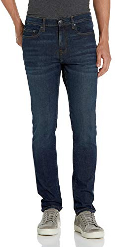 Amazon Essentials Jeans Skinny Elasticizzati Comodi - colori fuori produzione Uomo, Blu Scuro Vintage, 38W / 30L