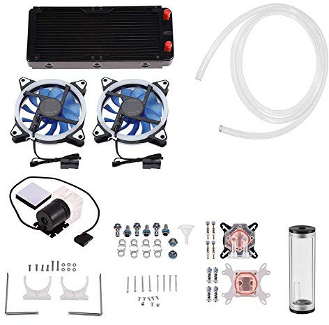 DIY Water Cooling Kit water computer cooler 240mm Cooler CPU/GPU Block Pump Reservoir LED Fan Heat Sink Compputer Water Cooling Kit water computer cooling Kit