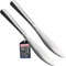 KADAX Juego de 2 cuchillos de cocina de acero inoxidable, cuchillo de mesa, cuchillo de cocina con efecto brillante, cuchillo de menú, cuchillo de postre, 22,5 cm, color plateado