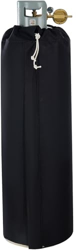 VEVOR Couverture chauffante pour bouteilles de propane, 280 W, housse isolant convient aux réservoirs de gaz 45 kg, avec température réglable, tissu Oxford imperméable durable, 1350x1277x17 mm, noir