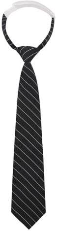 LHXzizizi Ties for Women, Womens Tie Adjustable Pre-tied Neckties for Girls Boys Uniform School Cosplay Wedding Party Prom (Stripe Black)
