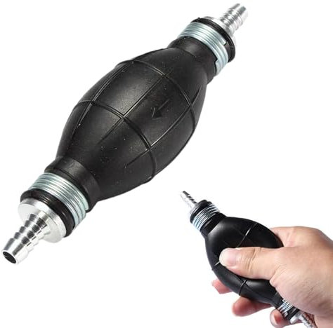 Pompa Manuale per Carburante Gasolio Pompetta Lampadina Pompa per Aspirare Liquidi Gasilio Benzina per Auto, Navi, per Carburante, Benzina, Gas e Diesel.(10MM)