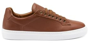Frau - Sneaker Basic in Pelle, Marrone, 40