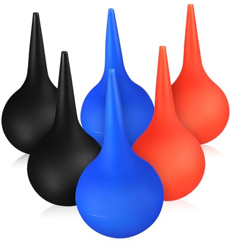GOOHOCHY 6 Bulbos Auriculares de Goma para Lavado Profundo de Oídos, 60 Ml, Paquete de 6 Piezas, Limpieza Eficaz para Adultos y Mayores