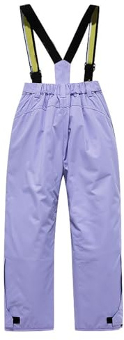 YCBMINGCAN Pantalon de ski pour enfant garçon et fille – Salopette d'extérieur imperméable coupe-vent chaud – Pantalon d'hiver avec fermeture éclair et bretelles pour le ski