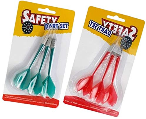 ForuMall Soft Tip Safety Darts-Great Games for Kids-Leisure Sport for Office (3 X Red+3 X Green)
