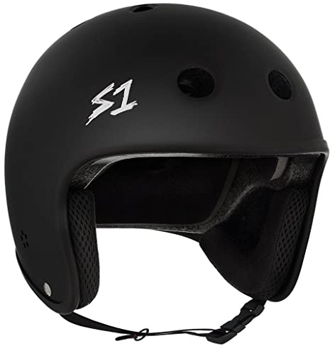 S1 Retro Lifer Helmet for Skateboarding, BMX, and Roller Skating - EPS Fusion Foam, CPSC & ASTM Certified - Black Matte XXX-Large (23.5)