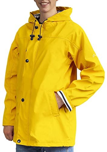Breizh Ocean - Regnrock för damer i pansar, vattentät kappa unisex, randigt foder i sjömansstil - från XS till 4XL