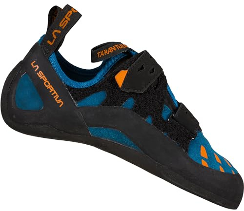 LA SPORTIVA Tarantula Men's Climbing Shoes, Black Blue Orange, 9 UK