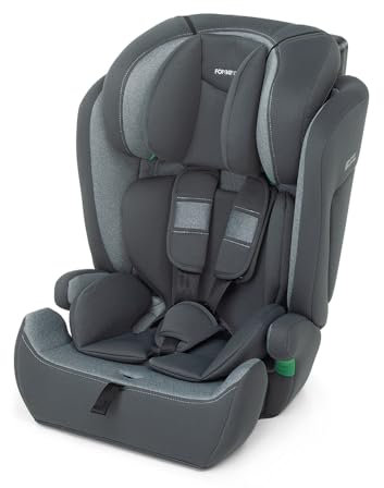 Foppapedretti Seggiolino Auto Babyroad I-Size, per bambini da 76 a 150 cm di altezza, 15mesi-12 anni, conforme ECE R129, Fissaggio a 3 punti, Safe Body Protection, Protezione Impatti Laterali, Silver