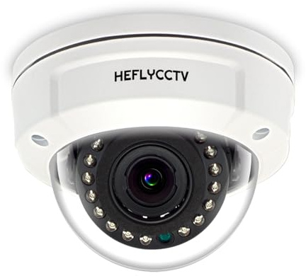 HEFLYCCTV 1080P Dome Analog Security Camera 2MP 4-in-1 (TVI/AHD/CVI/CVBS) Surveillance CCTV Vandal Proof Cameras,2.7mm-13.5mm Manual Focus/Zoom Varifocal Lens Wired BNC Cameras 45ft Night Vision