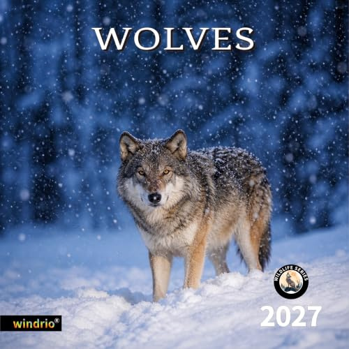 2026-2027 Wall Calendar,Calendar 2026, November 2026 - December 2027, Wall Calendar Wolves, 12 x 24 Opened, Thick Paper, Large Writing Blocks, Hanging Monthly Calendar for Home, Office & School Planning