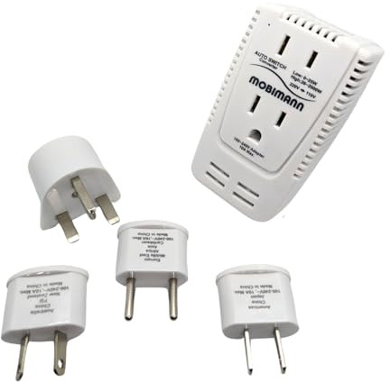 MOBIMANN 220V to 110V Converter, 2000W Step Down Voltage Converter, Trimmer to Dryer 0-2000W Wide Range Straightener Curling Iron for Devices. UK, EU, AU, Laptops,