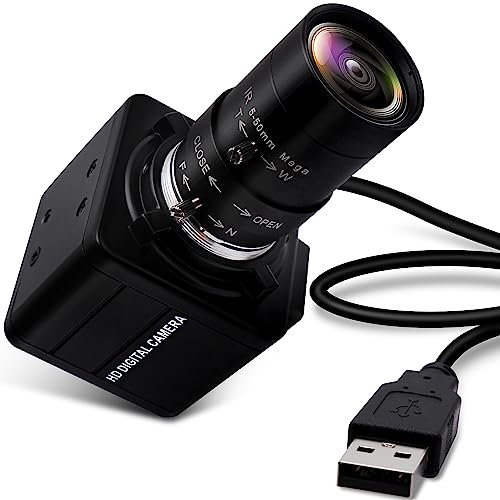 Svpro Cámara USB 1080P 60fps de Alta Velocidad - 720P 120fps/360P 260fps Con Objetivo Manual 5-50mm, Zoom Óptico 10X, Para Primeros Planos UVC y Conferencias de PC