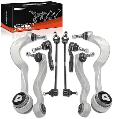 Frankberg Jeu de 8 pièces de bras de suspension Rotule de barre d'accouplement Compatible avec Série 5 E60 520-550 Série 5 Break E61 520-550 Série 5 Break E61 M5 Remplacer# 31104026719
