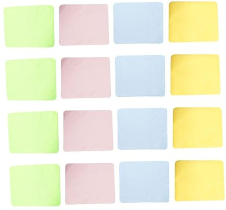 BEBEMOKO 20pcs Microfiber Cleaning Cloth Double-Sided Glasses and Screen Wipes for Electronics Lenses and Delicate Soft Lint Quick Drying Mixed Colors