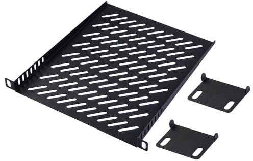 GeeekPi DeskPi RackMate T2 Accessories 10 inch 1U Rack Shelf, 10.23inch Depth, 1U Server Rack Shelf Vented Rack Mount Cantilever Tray for DeskPi Rackmate T2 Network Cabinet