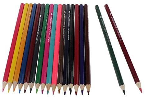 F Fityle 12/18/24/36 / 48x Lápiz de Color Soluble en Agua Lápices a Base de Aceite Pintura Artística, 18 Color