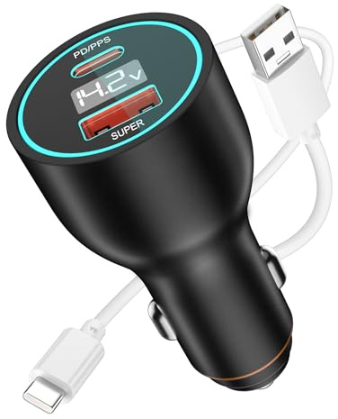 100 W Super Vooc encendedor de cigarrillos para Oppo Find X8 X5 X3 A80 A60 A40 Reno 14 13F 12FS, encendedor USB y cable USB C 1M, 2 puertos cargador de coche carga rápida para Oneplus 13 12R 11 Nord 5