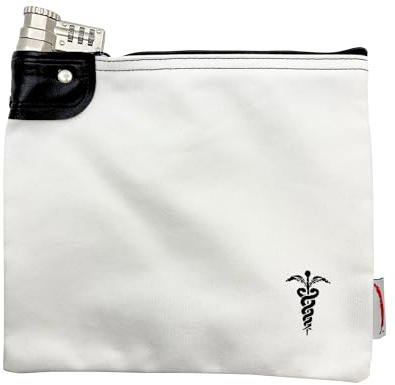 Cardinal bag supplies Opioid Anti Diversion Medication Lockable Bag, White
