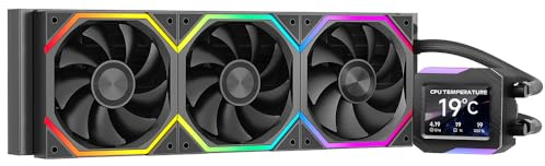TZMRIT V2G Aio Wasserkühlung 360mm mit 2.8 Zoll IPS LCD-Bildschirm 240 x 320 Auflösung Display,für AM4 AM5,für LGA 1851/1700/1200/115X (BK)