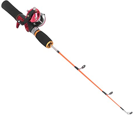 Jelquix Ice Fishing Rod Reel Combo Composite Material Ice Rod Set with Fishing Reel for Winter Enthusiasts