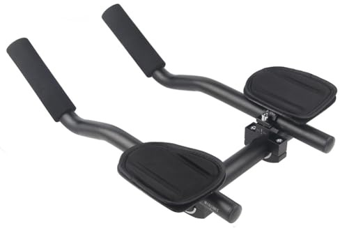BEAZOOM Guidon en aluminium avec accoudoir réglable pour triathlon contre-la-montre vélo de route et VTT Noir