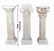 Estia Creations Juego de columnas pequeñas de 17,78 cm de la orden jónica corintia, griega antigua, arquitectura clásica