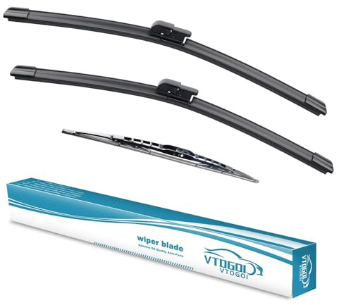 OEM Windshield Wiper Blades Replacement for Land Rover Range Rover L322 2002 2003 2004 2005 2006 2007 2008 2009 2010 2011 2012, Modified & Upgraded Wipers Set 26+26+18 (Pack of 3)