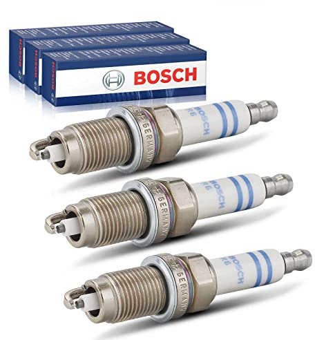 3x Original BOSCH 0242236565 Zündkerze Kompatibel mit Cherokee XJ 2.5L 4.0L 2000-2001 Wrangler II TJ 2.5L 4.0L 2000-2006 Ibiza III 6L1 1.2L-1.6L 2002-2009 Golf V 1K1 1.4L 2006-2008