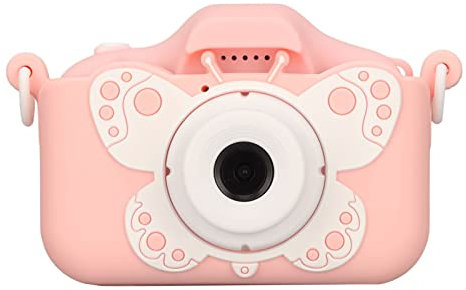KOSDFOGE Kids Camera, 2 Inch Screen Possesses Front and Rear Camera for Boys and Girls, Game MP3 Video Recording for Kids Ages 3 to 10(Pink)