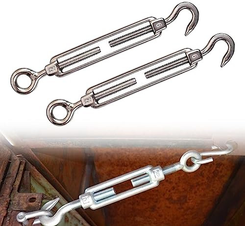Tensor de Alambre,Acero Inoxidable Ajustable Tensor Gancho,Tensores de Alambre,Tensor de Alambre de Acero Inoxidable,Cable de Acero Inoxidable Tensor de Alambre,Tensor de Cuerda de Gancho Tensor,2PCS