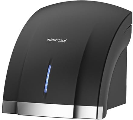 interhasa! Automatische Händetrockner Mit Elektrischer Heizung Für Zu Hause 1800W Energiesparender Elektrischer Hochgeschwindigkeits-Händetrockner, Berührungsloser Wand-Händetrockner（Schwarz）
