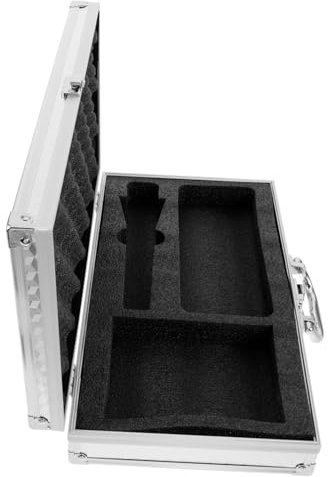 Toyvian Aufbewahrungskoffer Für Drahtlose Mikrofone Stabiler Metallhaltergriff Für Sicheren Transport