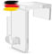 Raumhero Gancio per finestra 100% Made in Germany – da appendere (26 pezzi) – Ganci per finestre, decorazioni per finestre, catena luminosa, stella di Natale – Gancio trasparente (campo di serraggio