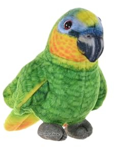 Wild Republic Rainforest Orange Winged Parrot, Stuffed Animal, 4.5 Inches, Plush Toy, Fill is Spun Recycled Water Bottles, Eco friendly