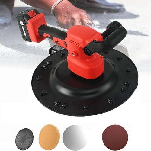 Macchina Per Intonacatura Elettrica,Lucidatrice Per Pareti In Cemento E Malta Da 1680 W,Levigatrice Elettrica Per Cemento,Velocità Regolabile,Per Lucidatura Liscia Di Pareti E Pavimenti In Cemento(Two