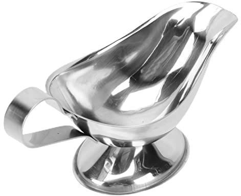 BEBEMOKO Stainless Steel Sauce Boat for Kitchen Supply Useful Dipping Sauce Cup for Steak Practical Condiment Bowl for Dining Table