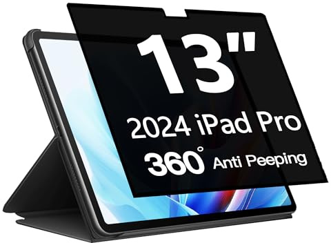 Phimoos 360° Full Coverage Privacy Screen Protector for iPad Pro 13 Inch (M5/2025, M4/2024), Anti-Blue light, Anti-Glare, Anti-Scratch, Anti-Fingerprint, 4-Way Anti-spy Screen Protect Film