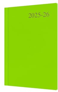 Collins 'Essentials' 12 Month Mid/Academic Year Planner, July 2025-July 2026 - ESSA53M.64-2526 - Week-to-View Diary, A5 Hard Cover, Lime