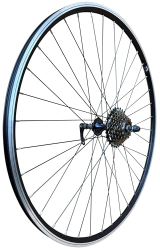 Baldys 7 Speed 700c Road Racing Bike Rear Wheel BLACK Quick Release Hub