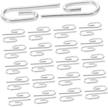 STOBAZA Lot de 50 Crochets de Rideaux Métalliques sans Perçage en Métal Argenté, Crochets Réutilisables et Discrets pour Rideaux de Porte et Fenêtres, pour Salon