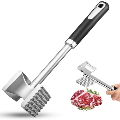 AYUMAL Meat Tenderizer, Aluminum Alloy, Double Sided Meat Hammer