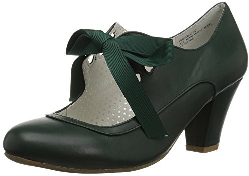 Pin up Couture WIGGLE-32 Dark Green Faux Leather UK 3 (EU 36)